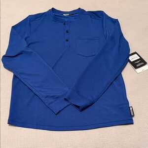 Outdoor Research Long Sleeve Blue Henley Shirt